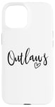 Coque pour iPhone 15 Outlaws High School Mascotte Sports Team Femmes Outlaws