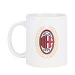 AC Milan Tasse en Céramique, Produit Officiel, Mug Idéal Pour Café, Thé, Color Blanc/Or, 0,3L