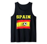 Spain Football Soccer Spanish Flag Design For Men Women Kids Tank Top