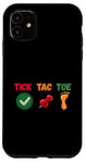 Coque pour iPhone 11 Tic, tac, toe. Abstrait drôle, humour