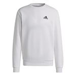 adidas, Essentials Fleece, Sweat-Shirt, Blanc Noir, M, Homme