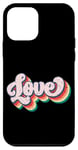 Coque pour iPhone 12 mini Retro Love Rainbow Groovy Vibes des années 70