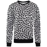 Vans Off The Wall Long Sleeve Crew Neck Black/White Womens Sweaters V241HCH Cotton - Size X-Small