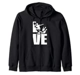 Love Bowling, Strike Master, Bowling Ball, Bowling Lover Zip Hoodie