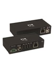 Eaton Series USB over Cat6 Extender 4-Port Industrial ESD Protection PoC - USB 2.0 Mountable 330 ft. TAA