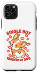 Coque pour iPhone 11 Pro Célibataire mais prise par mon chien, mon Corgie est ma Saint-Valentin