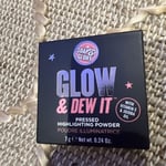 Soap & And Glory Glow & Dew It Pressed Highlighting Powder Compact & Mirror 7g