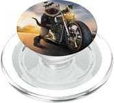 Biker Cat Riding Chopper Moto PopSockets PopGrip pour MagSafe