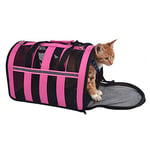 Cat Dog Pet Carrier Bag Shoulder Bag Foldable Breathable Mesh Handbag Portable Pet Travel Transport Carrier Box Airline Approved Soft-Sided Carrier for Cat Dog Rabbit Puppy Teddy Chihuahua Carrier