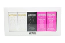 MOSCHINO TOY MINIATURE GIFT SET 2 X 5ML TOY 2 EDP + 5ML TOY BOY EDP + 2 X 5ML TO