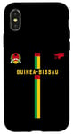 Coque pour iPhone X/XS Drapeau Guinée-Bissau, carte silhouette, emblème national