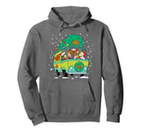 Christmas Scooby Doo Snowing Mystery Machine Gang Pullover Hoodie