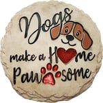 Spoontiques - Décoration de Jardin - Les Chiens Font Une Pierre de Marche Pawsome - Pierre décorative pour Le Jardin