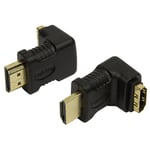 Vinklad HDMI-adapter Ha -> ho