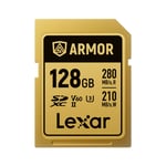 Lexar SDXC ARMOR Gold UHS-II U3, Stainless Steel, IP68 R280/W210 (V60) 128GB