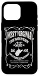 Coque pour iPhone 16 Pro Max Virginie occidentale The Mountain State 1868 État de Virginie-Occidentale