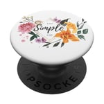 T-shirt à fleurs, housse de téléphone portable, sweat à capuche à fleurs PopSockets PopGrip Adhésif