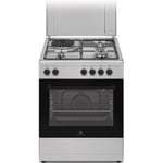 Cuisinière mixte CONTINENTAL EDISON CECM60FCS - 3 feux gaz + 1 électrique - L59,8 x P61 xH83 cm - Silver