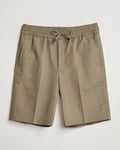 Brioni Cotton/Linen Drawstring Shorts Military