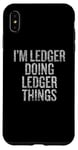 Coque pour iPhone XS Max Je suis Ledger qui fait Ledger Things Funny Vintage