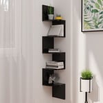 Prolenta Premium - Furniture Limited - Étagère d'angle murale noir brillant