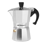 Orbegozo KF 200 - Cafetière italienne en aluminium, 2 tasses, manche ergonomique, valve de sécurité, filtre amovible