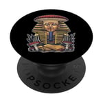 Pharaon King Tut Chapeau de champignon égyptien PopSockets PopGrip Adhésif