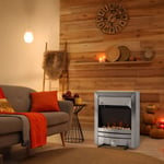 Electric Fireplace Freestanding Heater Stove Pebble Burning Effect Living Room