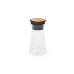 Pebbly - Shaker Vinaigrette en Verre et Bambou Naturel - 450 ml - Gradué - pour Conserver les Sauces et Préserver les Saveurs