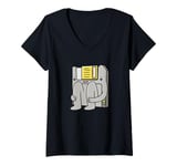 Womens Floppy Disc Driver Computer Nerd Cute Floppy Disk V-Neck T-Shirt