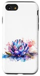 Coque pour iPhone SE (2020) / 7 / 8 Lotus Flower Coque de protection pour téléphone portable Motif fleurs aquarelle T-shirt Yoga Pelatis