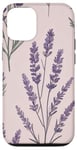 iPhone 13 Pro Purple Girly Lavender Flowers Floral Blossom Leaves Case