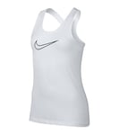 Nike Kids Pro Tank Top - White/White/White/Black, Small