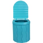 Tlily - Toilettes Pliantes Portables avec Couvercle Commode de Voyage SièGe de Toilette pour Urinoir de Voiture pour Camping en Plein Air Bleu