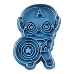 Cuticuter Capitan America Chibi Superheroes Moule de Biscuit, Bleu, 8 x 7 x 1.5 cm