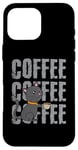 Coque pour iPhone 16 Pro Max Bande dessinée café chat