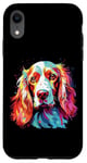 iPhone XR Watercolor Colorful Irish Red And White Setter Dog Case