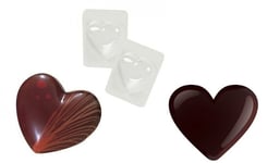 Love Twin Chocolate Mould Heart Shape Cake Decoration Craft Party Valentines Fun