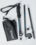 Outdoor & Essentials Foldable Walking Stick Black/Blue