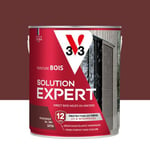 Peinture extérieure bois Solution expert rouge basque satin V33 2,5L