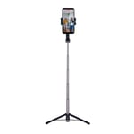 Rollei Trépied à selfie pour smartphone : mini trépied avec déclencheur à distance, réglable en hauteur jusqu'à 65,6 cm, 3 en 1 : trépied, perche à selfie, Bluetooth, compact et stable, idéal pour les