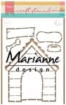 Marianne Design, maison de chien par Marleen, Pochoir de Masque de pour Scrapbooking, création de Cartes et des outres loisirs créatifs avec du Papier, 21 x 15 cm