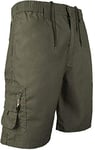 D PROJECT Mens Cargo Summer Shorts Cotton Plain Combat Pants Sizes M L XL XXL New (XLarge, Khaki)