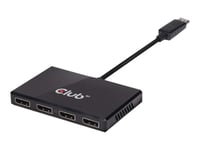 Club 3D Sensevision Multi Stream Transport (Mst) Hub Csv-6400 - Video/Audiosplitter - 4 X Displayport - Skrivbordsmodell