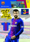 IMAGICOM Piqué FC Barcelone Stickers Amovible et Repositionnable A3 2 Feuilles, Plastique, Multicolore, 29,7 x 5 x 42 cm WALLBAR42