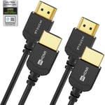 Câble Hdmi 2.1 Ultra Fin 8K 1M, Câble Hdmi 2.1 Hyper Fin,Câble Hdmi 8K Extrêmement Flexible,10K 8K120 4K120 144Hz,Earc Hdr10 4 4 4 Hdcp 2.2&2.3 Dolby Compatible Avec Ps5/Xbox/Lg 2 Paquets