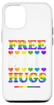 iPhone 14 Pro Free Dad Hugs LGBTQ Gay Pride Freedom Flag Heart Case