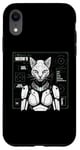 Coque pour iPhone XR Robot chat Android Cyborg Futuriste Chaton félin