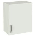 Meuble haut de cuisine 1 porte coloris blanc - Hauteur 70 x Longueur 60 x profondeur 33 cm Pegane