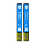 2 Cyan XL Ink Cartridges to replace Epson T3592 (35XL) non-OEM / Compatible